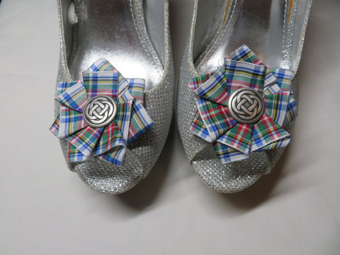 Dress Stewart Tartan Shoe Clips