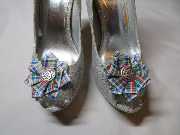 Dress Stewart Tartan Shoe Clips