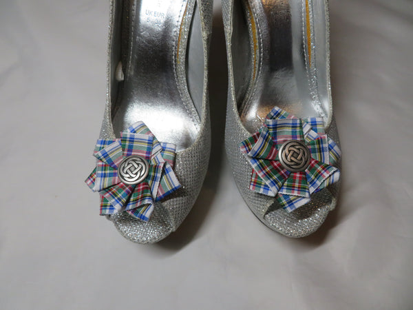 Dress Stewart Tartan Shoe Clips