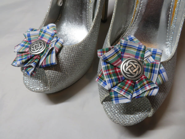 Dress Stewart Tartan Shoe Clips