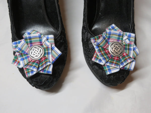 Dress Stewart Tartan Shoe Clips