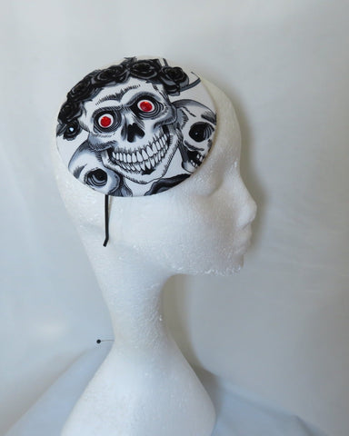 Toxic Skulls Gothic Cocktail Fascinator Hat