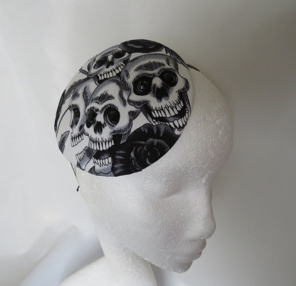Toxic Skulls Gothic Cocktail Fascinator Hat