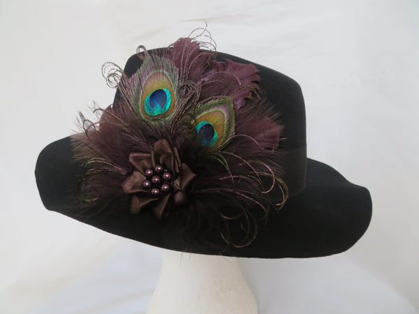 Aubergine and Chocolate Brown Little Gem Hair Clip