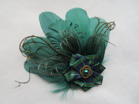 Bottle Green Heritage Knot Hair or Hat Clip