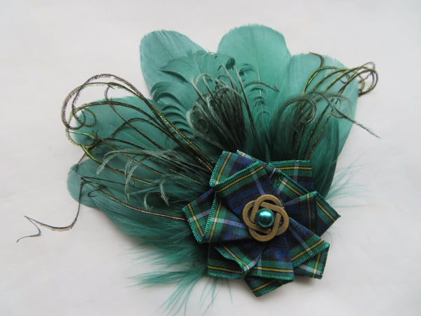 Bottle Green Heritage Knot Hair or Hat Clip
