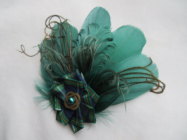 Bottle Green Heritage Knot Hair or Hat Clip