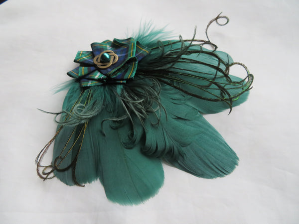 Bottle Green Heritage Knot Hair or Hat Clip