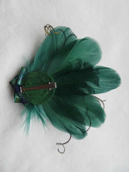 Bottle Green Heritage Knot Hair or Hat Clip