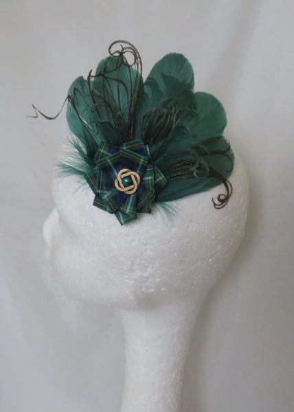 Bottle Green Heritage Knot Hair or Hat Clip