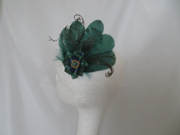 Bottle Green Heritage Knot Hair or Hat Clip