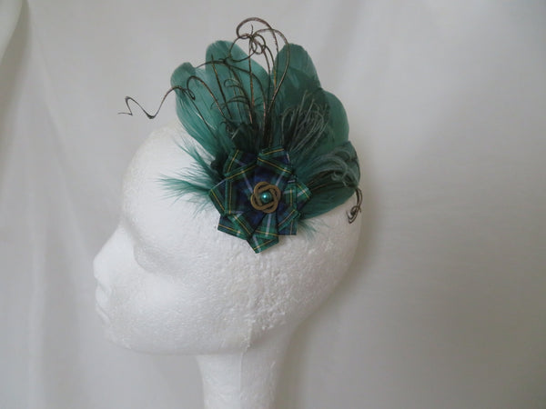 Bottle Green Heritage Knot Hair or Hat Clip