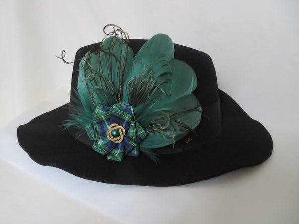 Bottle Green Heritage Knot Hair or Hat Clip