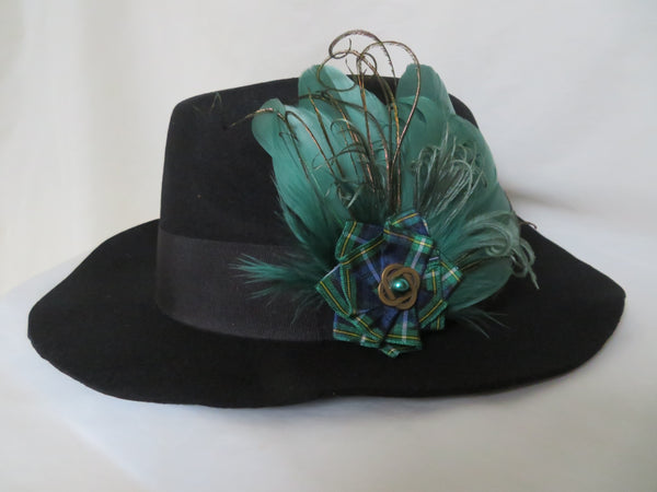 Bottle Green Heritage Knot Hair or Hat Clip