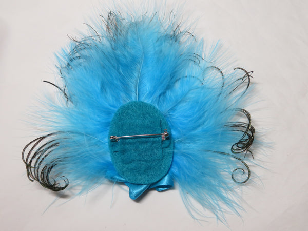 Turquoise Peacock Celtic Hair Clip/ Brooch