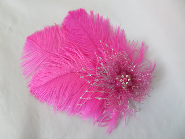 Bright Fuchsia Pink Austen Headpiece