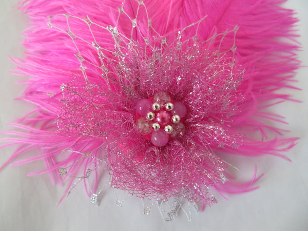 Bright Fuchsia Pink Austen Headpiece