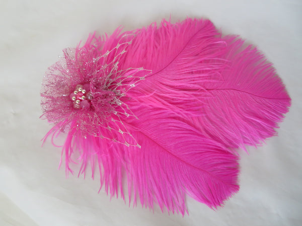 Bright Fuchsia Pink Austen Headpiece