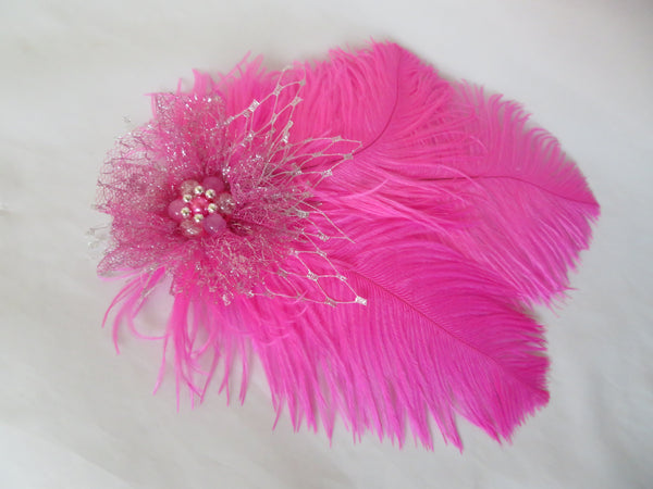 Bright Fuchsia Pink Austen Headpiece