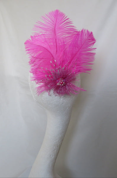Bright Fuchsia Pink Austen Headpiece