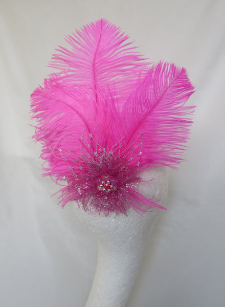 Bright Fuchsia Pink Austen Headpiece