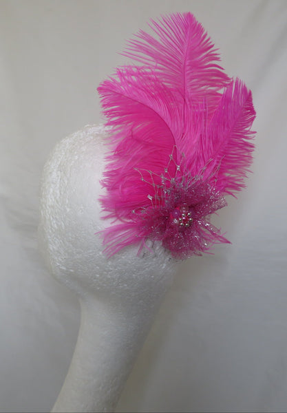 Bright Fuchsia Pink Austen Headpiece