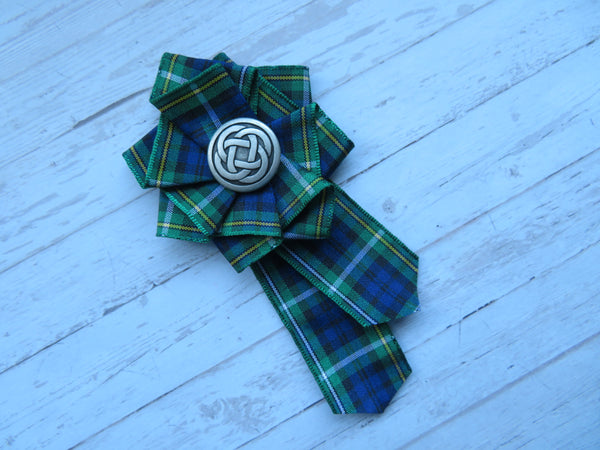 Campbell Tartan Ruffle Brooch