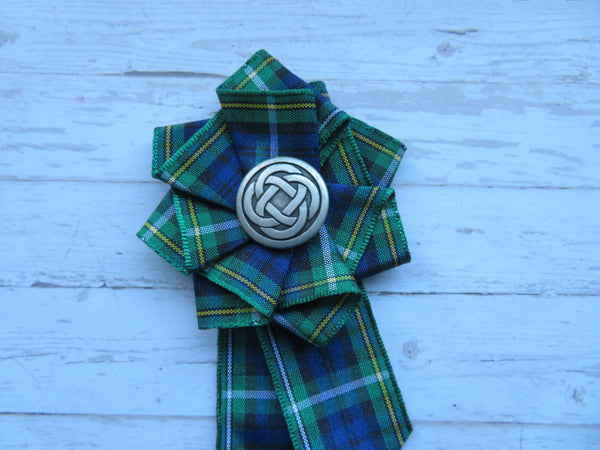 Campbell Tartan Ruffle Brooch