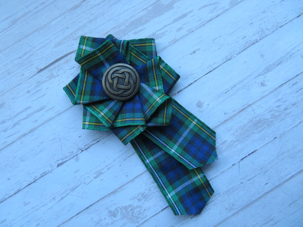 Campbell Tartan Ruffle Brooch