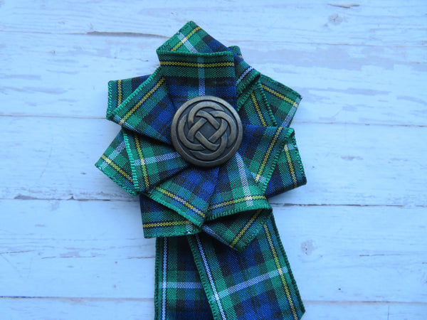Campbell Tartan Ruffle Brooch