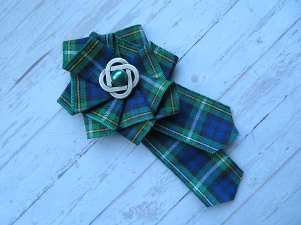 Campbell Tartan Ruffle Brooch