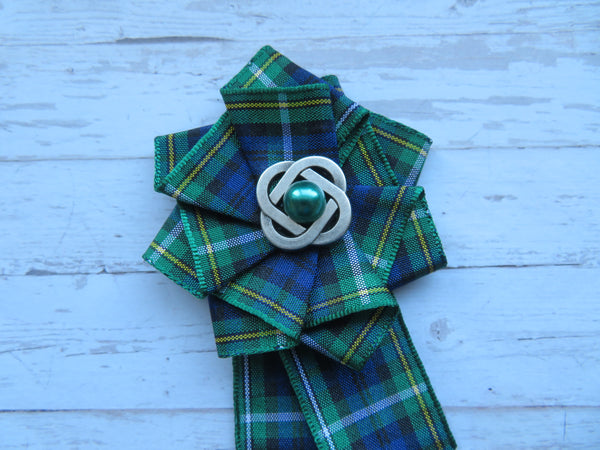 Campbell Tartan Ruffle Brooch