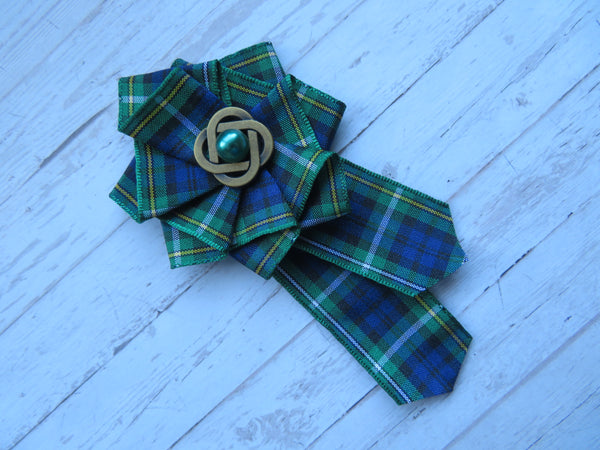 Campbell Tartan Ruffle Brooch