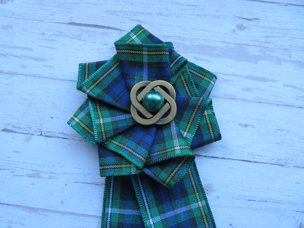 Campbell Tartan Ruffle Brooch
