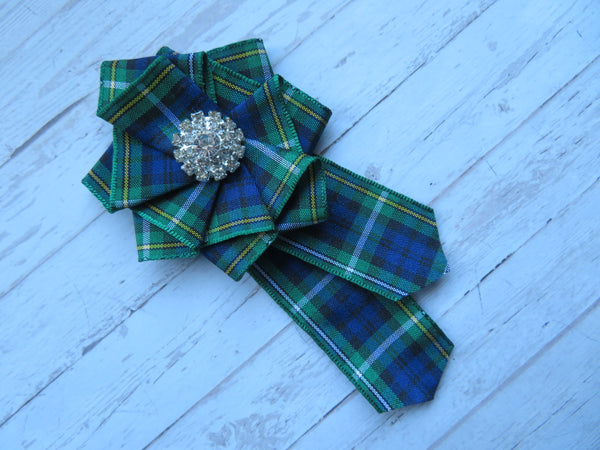 Campbell Tartan Ruffle Brooch