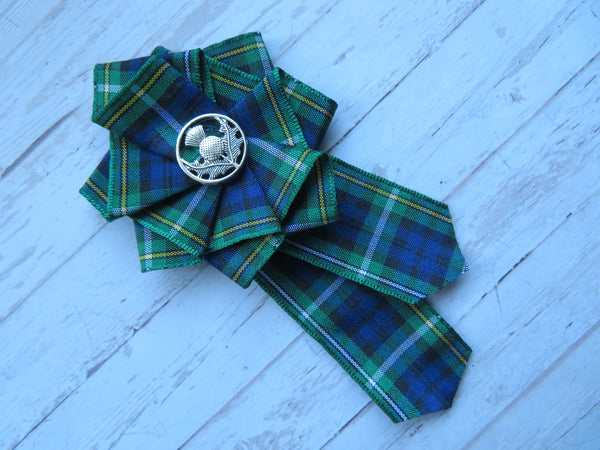 Campbell Tartan Ruffle Brooch