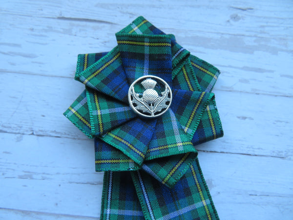 Campbell Tartan Ruffle Brooch