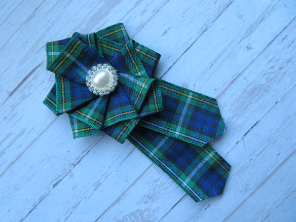 Campbell Tartan Ruffle Brooch