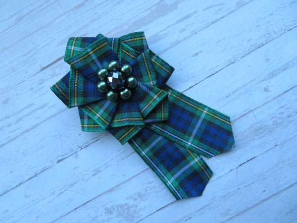 Campbell Tartan Ruffle Brooch