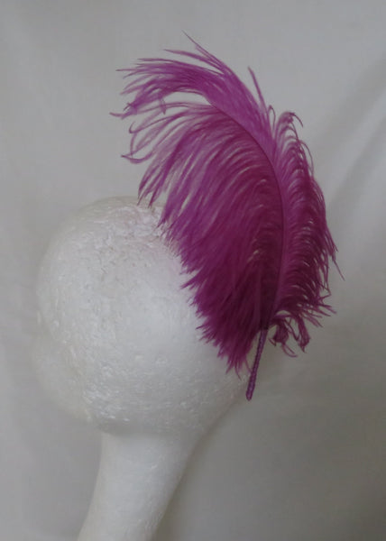 Regency Ostrich Plume Hair Piece – Feather Hair Accessory