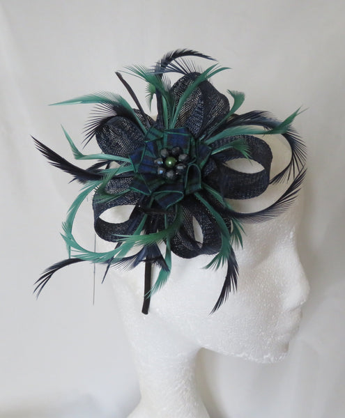 Navy and Dark Green Tartan Mini Lily