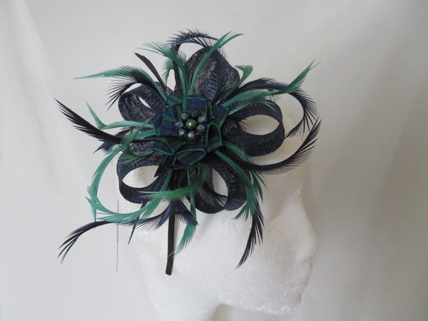 Navy and Dark Green Tartan Mini Lily