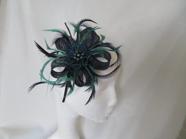 Navy and Dark Green Tartan Mini Lily