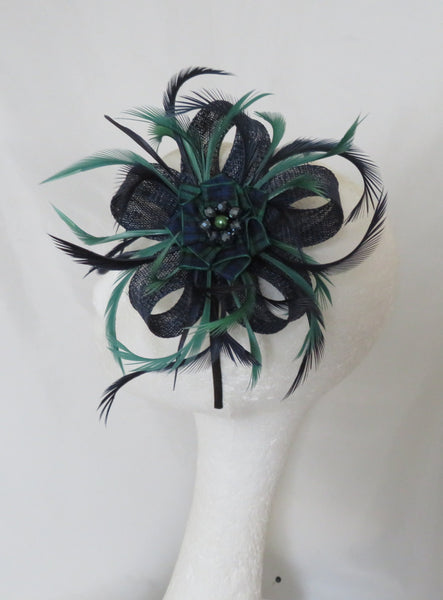 Navy and Dark Green Tartan Mini Lily