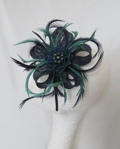 Navy and Dark Green Tartan Mini Lily