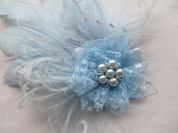 Pale Blue Darcy Regency Headpiece