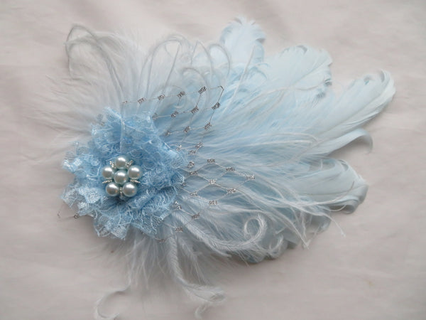 Pale Blue Darcy Regency Headpiece