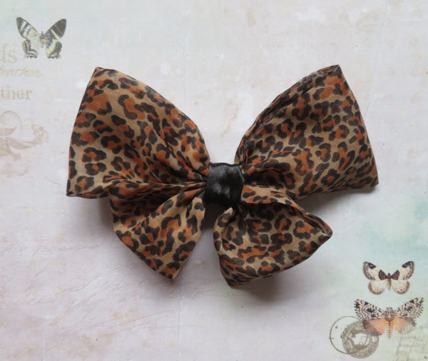 Leopard Print Hair Bow