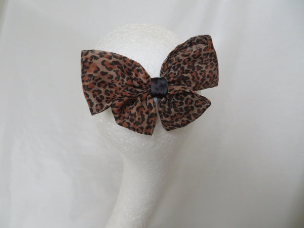 Leopard Print Hair Bow