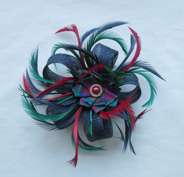 Navy Burgundy and Dark Green Tartan Mini Lily